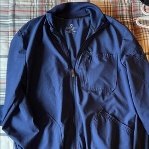 Men’s Navy Cherokee infinity scrub jacket